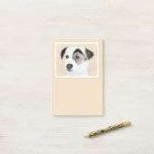 Post-it® Peinture de Jack Russell Terrier de pasteur - art (Sur un bureau)