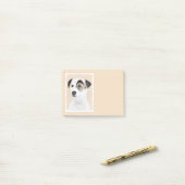 Post-it® Peinture de Jack Russell Terrier de pasteur - art (Sur un bureau)