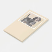 Post-it® Peinture de linge bluetick - mignon chien original (Incliné)