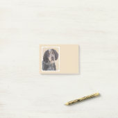 Post-it® Peinture de linge bluetick - mignon chien original (Sur un bureau)