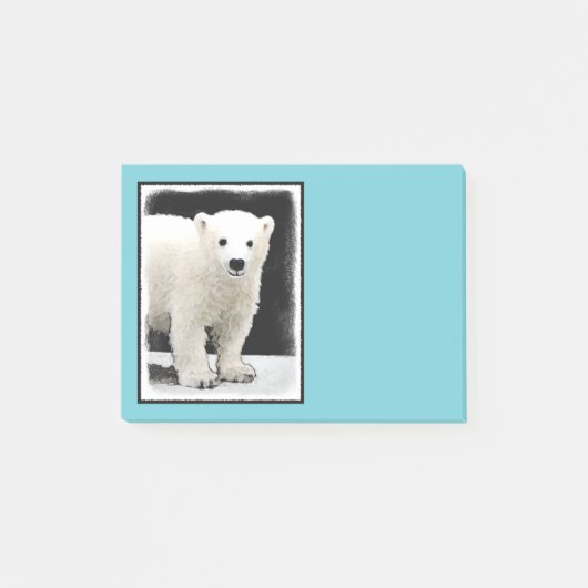 Post-it® Peinture de l'ours polaire - Art original de la fa (Devant)