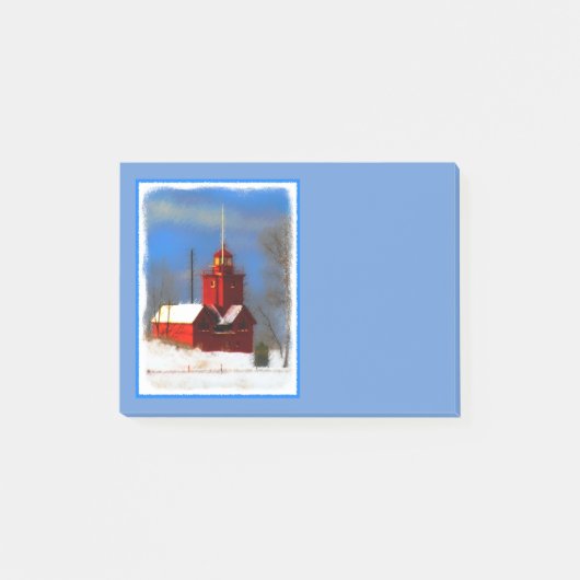 Post-it® Peinture de phare rouge - Art original (Devant)
