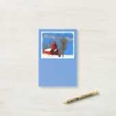 Post-it® Peinture de phare rouge - Art original (Sur un bureau)