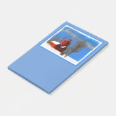 Post-it® Peinture de phare rouge - Art original (Incliné)