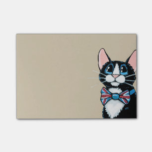 Post-it® Peinture de port de cravate d'arc de chat