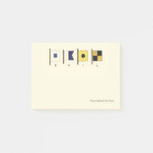 Post-it® Peinture de quatre drapeaux avec voile écrite sous (Devant)