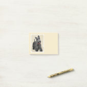 Post-it® Peinture de Terrier d'écossais - art original (Sur un bureau)