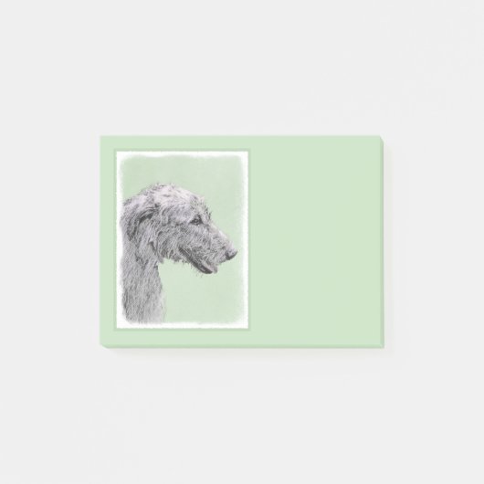 Post-it® Peinture de Wolfhound irlandais - Joli art origina (Devant)