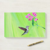 Post-it® Peinture des colibris et des petits pois (Sur un bureau)