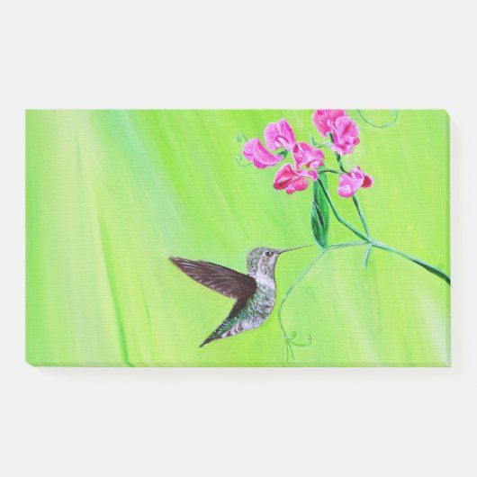 Post-it® Peinture des colibris et des petits pois (Devant)