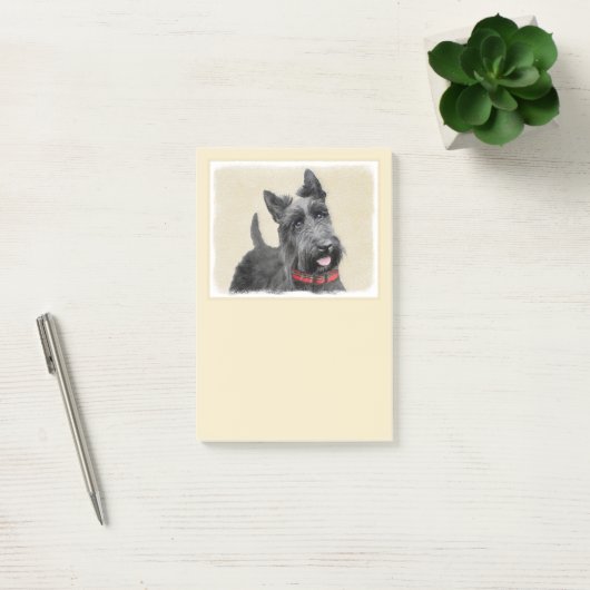 Post-it® Peinture écossaise Terrier - Cute Original Chien A (Bureau)