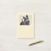 Post-it® Peinture écossaise Terrier - Cute Original Chien A (Sur un bureau)