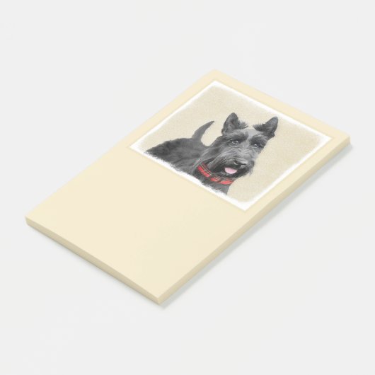 Post-it® Peinture écossaise Terrier - Cute Original Chien A (Incliné)