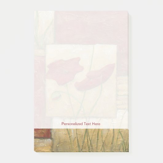 Post-it® Peinture florale avec traits de pinceau visibles (Devant)