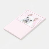 Post-it® Peinture française de Bulldog (Crème/Blanc) - Art (Incliné)
