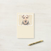 Post-it® Peinture galloise Terrier - Cute Original Chien Ar (Sur un bureau)