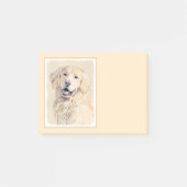 Post-it® Peinture Golden Retriever - Joli art original chie (Devant)