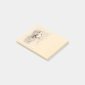 Post-it® Peinture Golden Retriever - Joli art original chie (Incliné)