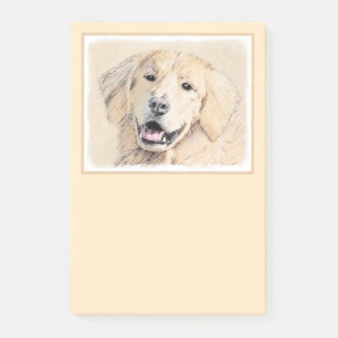 Post-it® Peinture Golden Retriever - Joli art original chie