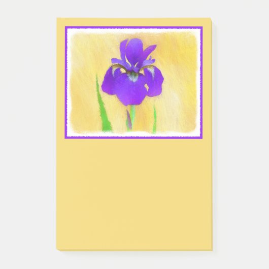 Post-it® Peinture Iris à pois pourpre - Chien original mign (Devant)
