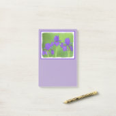 Post-it® Peinture Iris Violet - Art Fleur Originale (Sur un bureau)