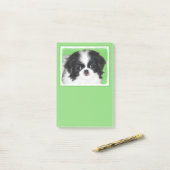 Post-it® Peinture japonaise de chiot - Art original de chie (Sur un bureau)
