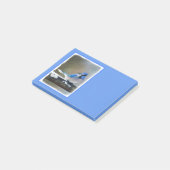 Post-it® Peinture Jay Bleu - Art Oiseau Original (Incliné)