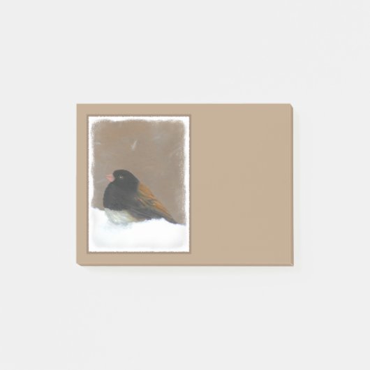 Post-it® Peinture Junco foncée - Art original pour oiseaux (Devant)