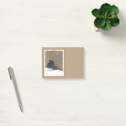 Post-it® Peinture Junco foncée - Art original pour oiseaux (Bureau)
