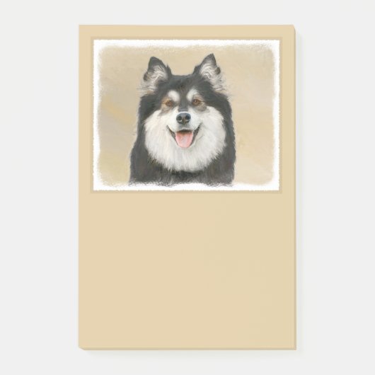 Post-it® Peinture Lapphund Finlandaise - Joli art original (Devant)