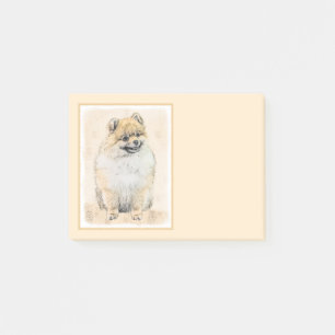 Post-it® Peinture Poméranienne (orange) - Art Chien origina
