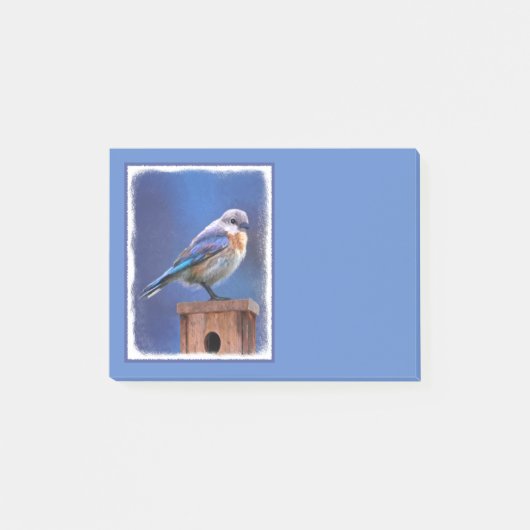 Post-it® Peinture pour oiseaux bleus (femelle) - Art origin (Devant)