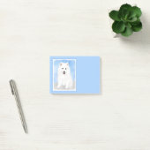 Post-it® Peinture Samoyed Puppy - Jolie Art Original Chien (Bureau)
