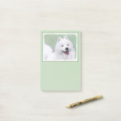 Post-it® Peinture Samoyée - Cute Original Dog Art (Sur un bureau)