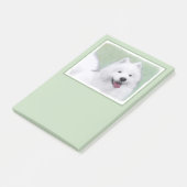 Post-it® Peinture Samoyée - Cute Original Dog Art (Incliné)