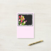 Post-it® Peinture Tulip - Art Fleur original (Sur un bureau)
