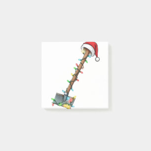 Post-it® Pelle de jardinage enveloppée de lumières de Noël 