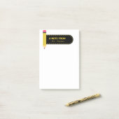 Post-it® Pencil A Note From Teacher  (Sur un bureau)