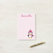 Post-it® Penguin de la Saint-Valentin (Sur un bureau)