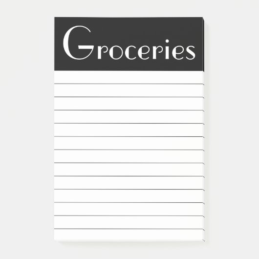 Post-it® Pense-bêtes pour les courses (Devant)
