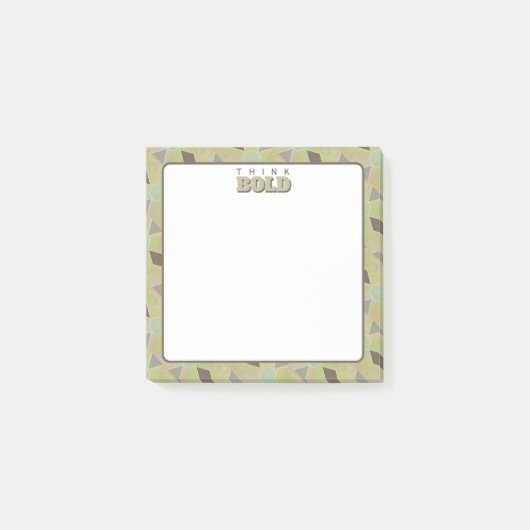 Post-it® Penser Gras Vert Olive Brainstorming (Devant)