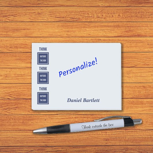 Post-it® Pensez à l'extérieur de la boîte smart blue