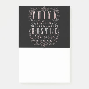 Post-it® Pensez comme un millionnaire, travaillez dur comme