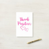 Post-it® Pensez la citation positive d'aquarelle (Sur un bureau)