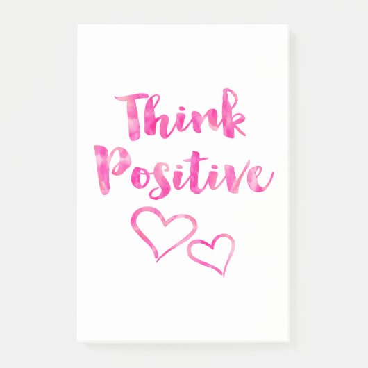 Post-it® Pensez la citation positive d'aquarelle (Devant)