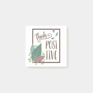 Post-it® Pensez motivation positive texte plume boho