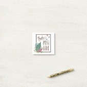 Post-it® Pensez motivation positive texte plume boho (Sur un bureau)
