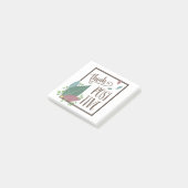 Post-it® Pensez motivation positive texte plume boho (Incliné)
