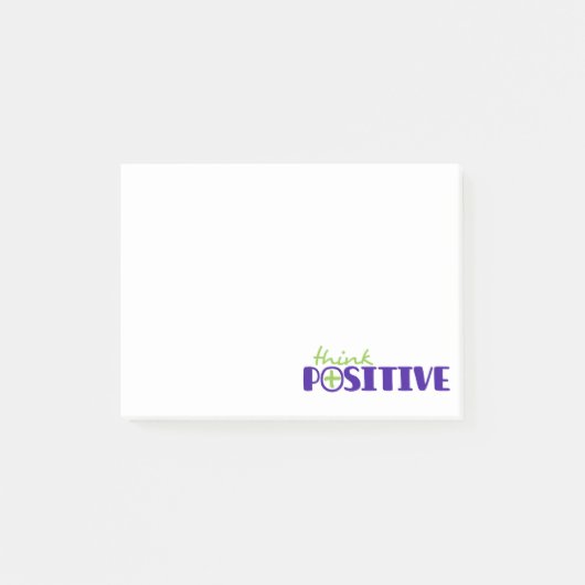 Post-it® Pensez positif billet bleu qu'il note (Devant)