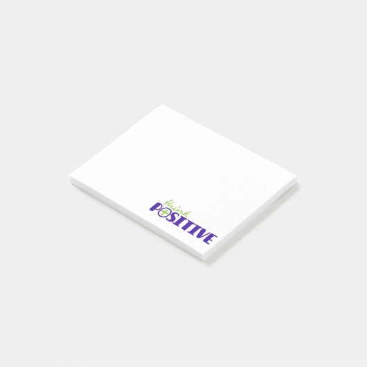 Post-it® Pensez positif billet bleu qu'il note (Incliné)